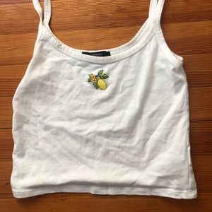 Forever 21 cropped lemon tank